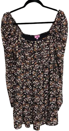 Miami Boho Floral Flowy Tunic Top Or Mini Dress