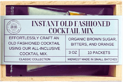 Single Serve, All Inclusive Old Fashioned Cocktail Mixes 3 Varieties - Original, Oak Smoked and Bourbon Bread Pudding