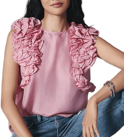 Essentiel Antwerp Honour Multi-Ruffle Silk Top