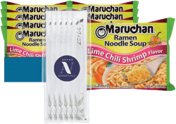Maruchan - Lavinia Essentials Bundle: 48-Pack of Lime Chili Shrimp Instant Ramen Noodles 3oz Pack + 1 Utility Prop. Lime Chili Shrimp 0.06 Ounce (Pack of 48)