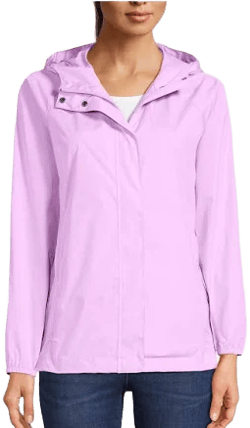 Lands' End Women's Packable Water Resistant UPF 50 Windbreaker Jacket