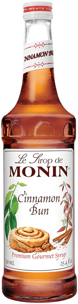 Monin - Cinnamon Bun Syrup, Smooth and Sweet Cinnamon Flavor, Great for Frozen Coffees, Cocoas, & Cocktails, Vegan, Non-GMO, Gluten-Free (750 ml)