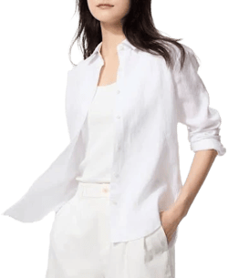 UNIQLO Premium Linen Long Sleeve Shirt