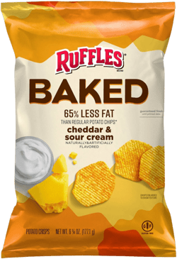 Ruffles Oven Baked Cheddar & Sour Cream Potato Chips - 6.25oz