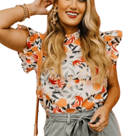 Heidi Ruffle Sleeve Blouse