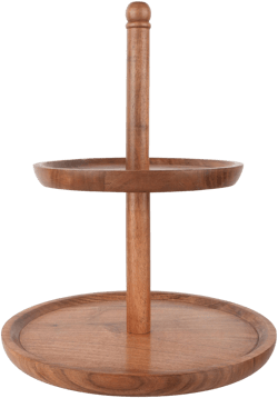 Michaels Ashland 16" Natural 2-Tier Wooden Tray