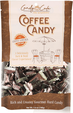 Candy Shop Coffee Candy, Dark Coffee Candy, Rich and Creamy Gourmet Hard Candy, Authentic Brazilian Coffee Flavor, Individually Wrapped, Resealable Bag (Coffee, 7 Oz) Coffee 8 Ounce (Pack of 1)
