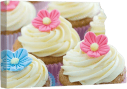 Wall26 Charming Artwork Beautiful Colorful Cupcakes Wall Decor Wood Framed