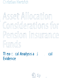 Asset Allocation Considerations for Pension Insurance Funds: Theoretical Analysis and Empirical Evidence [Book]