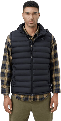 Men's Heated Vest with Retractable Heating Hood