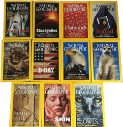 National Geographic Magazines 2002 missing August issue