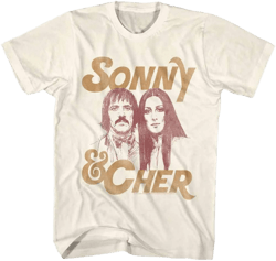 Sonny and Cher Mens Natural T-Shirt