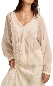 Lucky Brand Women's Femme Ruffle Top