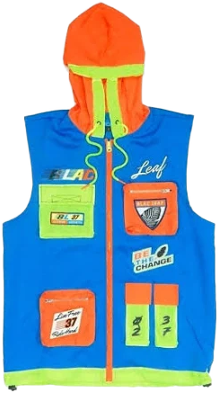 Blac Leaf Men's Be The Change Moto Windbreaker Vest