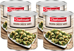 Chef-mate Golden Cheddar Cheese Sauce, Canned Food for Mac and Cheese, 6 lb 10 oz (#10 Can Bulk) (Pack of 4)