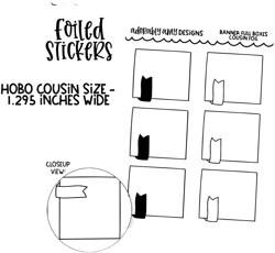 Foiled Hobo Cousin Banner Full Box Planner Stickers for Hobo Cousin or any Planner or Insert