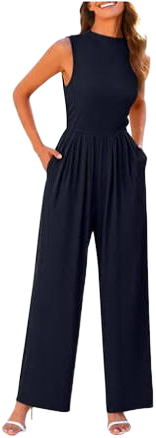 Women's Dressy Casual One Piece Jumpsuit with Pockets