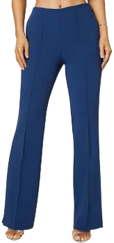 Bebe Women's High Waist Tailored Straight Leg Pants