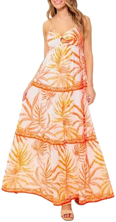 Flying Tomato Empire Waist Maxi Dress