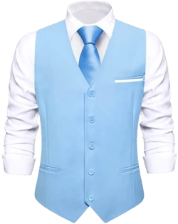 Hi-Tie Men's Silk Business Suit Waistcoat