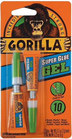 Gorilla Super Glue Gel, Two 3 Gram Tubes, Clear, (Pack of 5) 5 pack