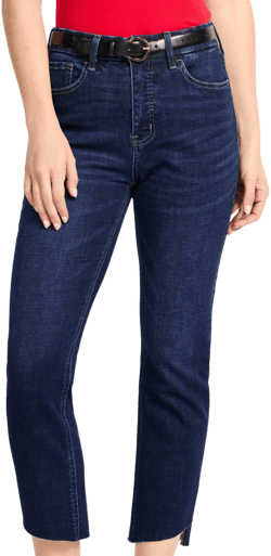 Blue by Artemis High Rise Straight Cotton Jeans