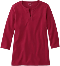 Women's L.L.Bean Tee Three-Quarter-Sleeve Splitneck Tunic