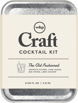 W&P Craft Old Fashioned Cocktail Kit, Mini Portable Carry On Travel Cocktail Kit, Great Gifts for Him or Her, 1 Pack