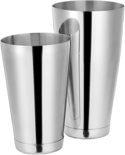 Cocktail Shaker Set, Pro Bar Shaker Boston Shaker Set, Stainless Steel Martini Drink Mixer for Bartending – Essential Bar Tools Weighted Shaking Metal Tins for Bartender Silver
