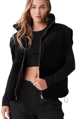 Alo Yoga Ribbed Velour Mountain Side Puffer Vest
