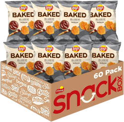Baked, Lay's Barbecue Potato Crisps, 0.875 Ounce (Pack of 60) Baked Lay's BBQ 52.08 Ounce (Pack of 1)
