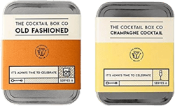 The Cocktail Box Co. Old Fashioned & Champagne Cocktail Kit - Handcrafted Set for Him & Her (2-Pack)
