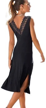 LASCANA V-Back Lace Accent Dress