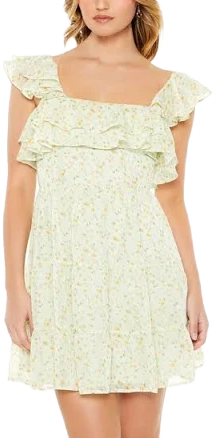 Ditsy Floral Ruffle Mini Dress