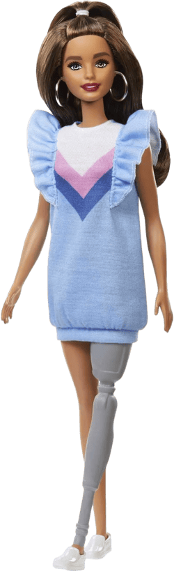 Barbie Fashionistas Doll Brunette Hair with Prosthetic Leg