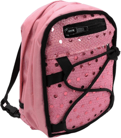 American Fashion World Doll Pink Sequin School Backpack for 14-Inch Dolls | Premium Quality & Trendy Design | Dolls Accessories | Perfect Fit for Popular Brands