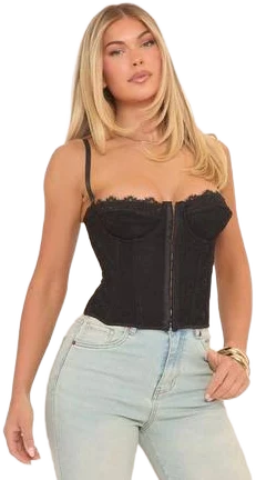 Women's Lace Up Back Corset Top