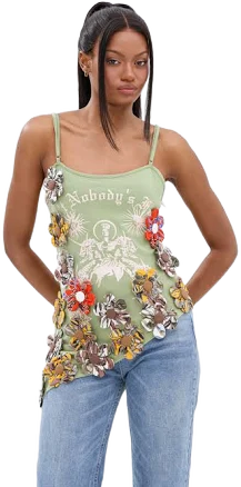 Akira for The Free Floral Embellished Top