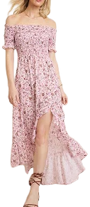 francesca's Perdita Off Shoulder Floral Maxi Dress