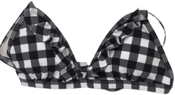 Sunshine & Shadow Juniors' Gingham Triangle Bikini Top