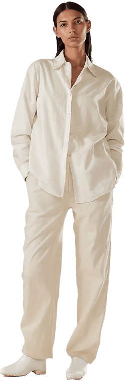 Sumissura Women's High-Waisted Linen Dress Pants