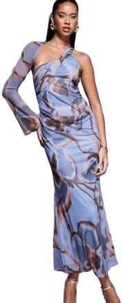 ASOS Floral Print Wrap Around Midi Dress