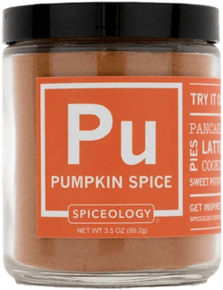Spiceology- Pumpkin Spice - Pumpkin Pie Spice Blend - Fall Seasoning Containing Ground Cinnamon, Nutmeg, Ginger, Cloves and Allspice - Use On: Pancakes, Lattes, Cookies, Pies, Desserts or Sweet Potatoes - 3.5 oz 3.5 Ounce (Pack of 1)