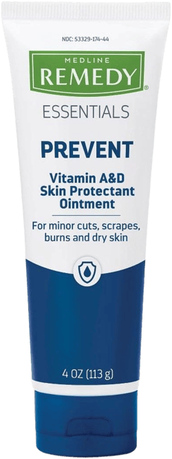 Medline Soothe & Cool Vitamin A and D Skin Protectant Ointment, Unscented, 4-Ounce Tube, 1 Count