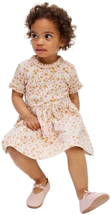 H&M Baby Ruffle-Trimmed Jacquard-Jersey Dress