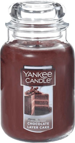 Yankee Candle Chocolate Layer Cake Scented, Classic 22oz Large Jar Single Wick Candle, Over 110 Hours of Burn Time