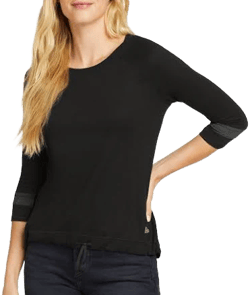 Custom Embroidered - New Era Women's Tri-Blend 3/4-Sleeve Tee LNEA136 Shadow Grey/ Black Solid / 2XL