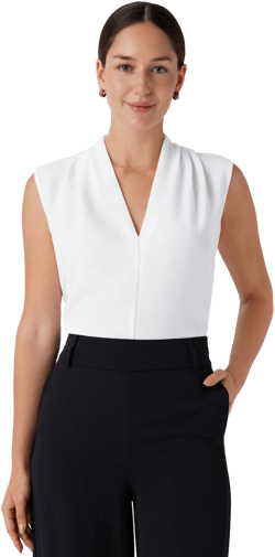 Halara V Neck Sleeveless Work Blouse