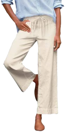 Audhol Women's Casual Linen Wide Leg Pants with Pockets