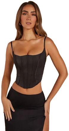 Oh Polly Celeste Push Up Satin Corset